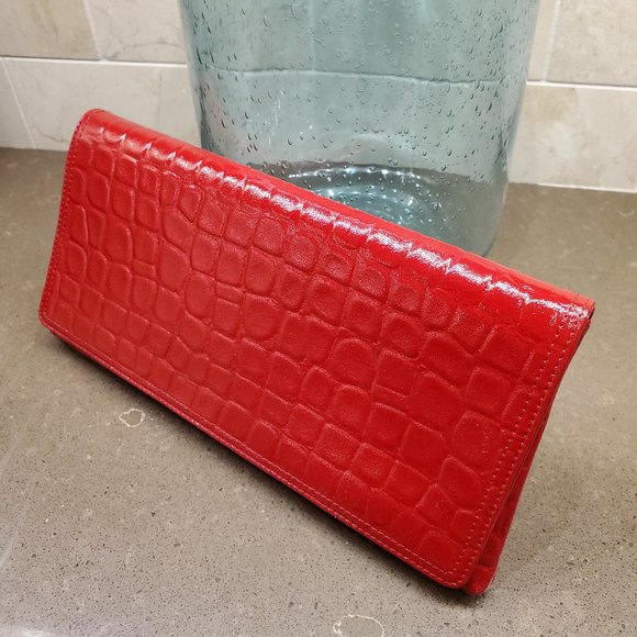Nordstrom Leather Croc Embossed Clutch - Picture 5 of 5